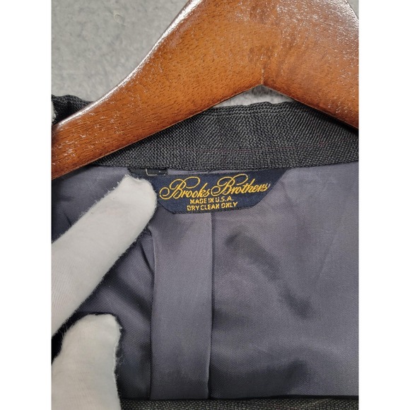 Brooks Brothers Blazer Mens 48R Gray Brooksease Worsted Wool Single Vented USA - Picture 5 of 14